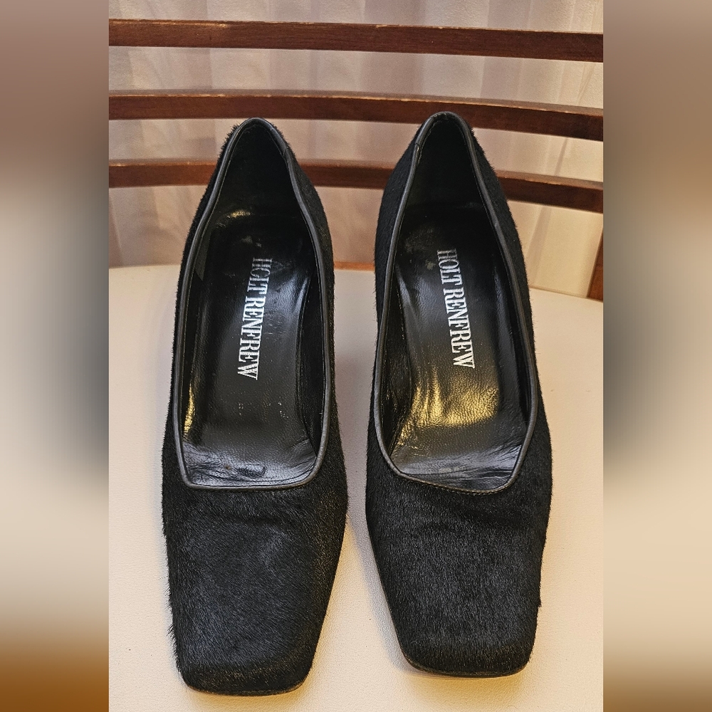Holt Renfrew Hairy Cow Leather Pumps. Sz.7